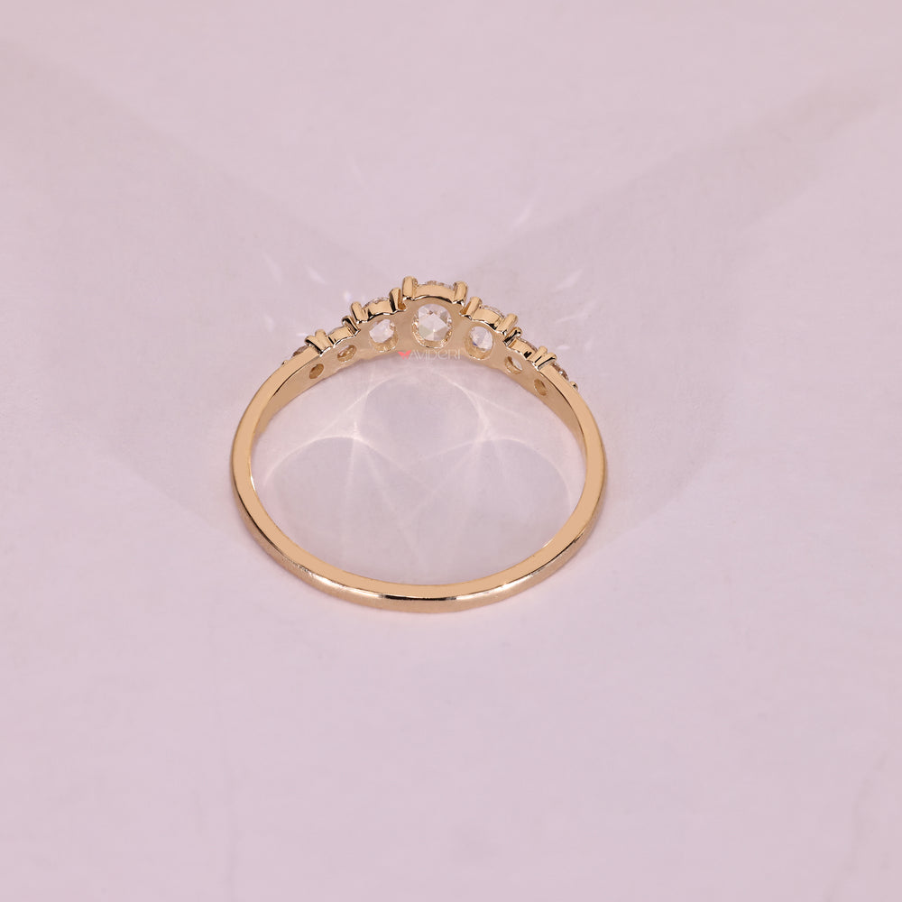 Handmade half eternity rose cut diamond band.
