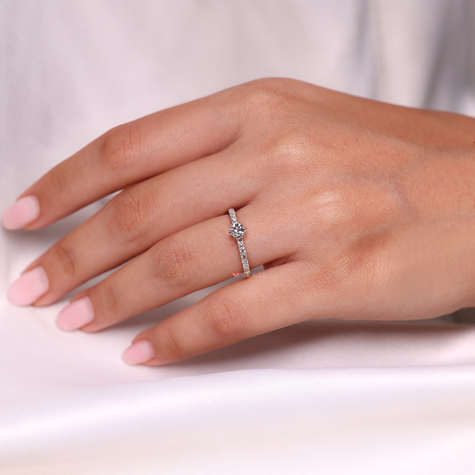 Buy engagement ring with handmade ring details.