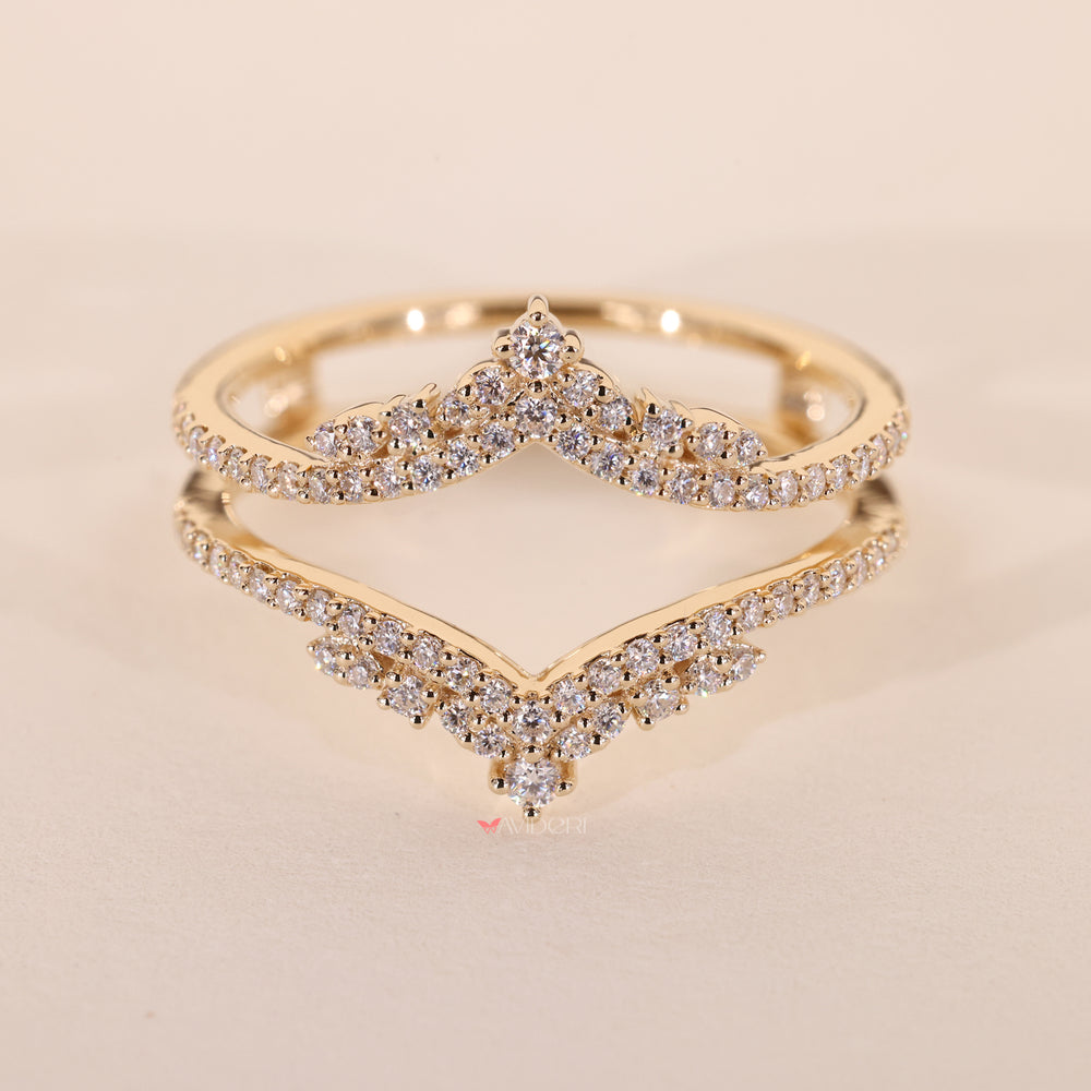 Lab Grown Diamond wedding band with handmade details.