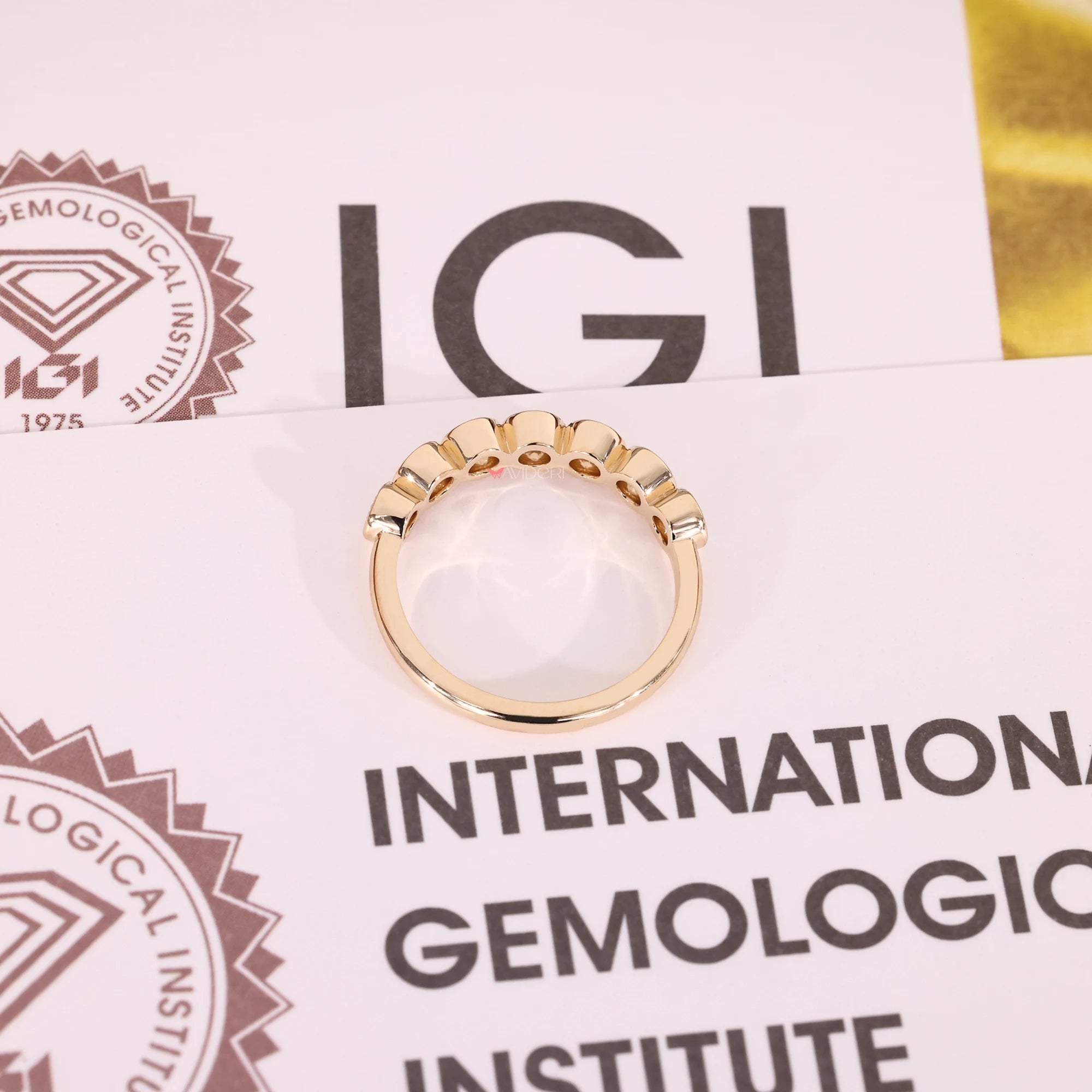 Lab grown diamond with handmade band.